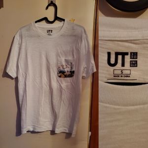 UNIQLO Hokusai Blue Pocket T shirt